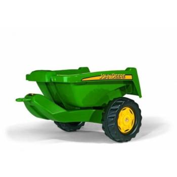 Rollytoys Traktor pótkocsi John Deere kicsi zöld kép