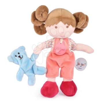 Rongybaba kisbabáknak Mrs Confettis My First Doll Jolijou 21 cm overálban mackóval puha anyagból 0 hó-tól kép