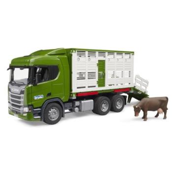 Bruder Állatszállító Scania tehénfigurával kép