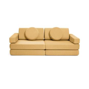 SHAPPY PLAY mini gyermek összecsukható habszivacs kanapé Szín: Mustard kép