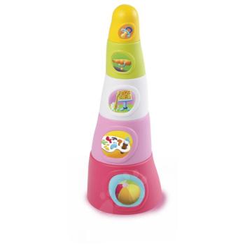 Smoby gyerek csészerakosgató Happy Tower Cotoons 5 db 211317-1 rózsaszín kép