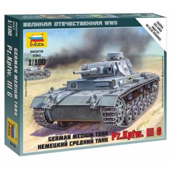 Snap Kit tank 6119 - Német Tank Panzer III (1:100) kép