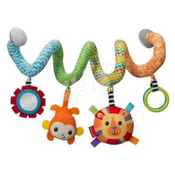 Spirál tevékenységekkel Dzsungel Spiral Activity Toy Infantino babakocsira csörgő zörgő sustorgó játékok 0 hó-tól kép