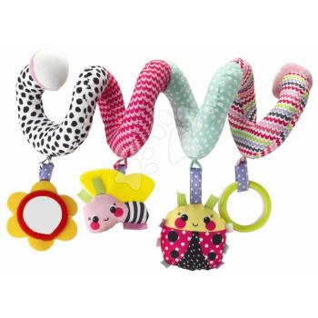 Spirál tevékenységekkel Pink Spiral Activity Toy Infantino babakocsira csörgő zörgő sustorgó játékok rózsaszín 0 hó-tól kép