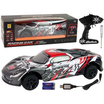 Sport elektromos autó R/C 1:8 szürke fehér