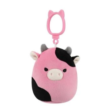 Squishmallows Kulcstartó Fekete-rózsaszín tehén - Pollyanna kép