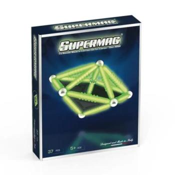 SUPERMAG mágneses építőkészlet Geometry glow 37db kép