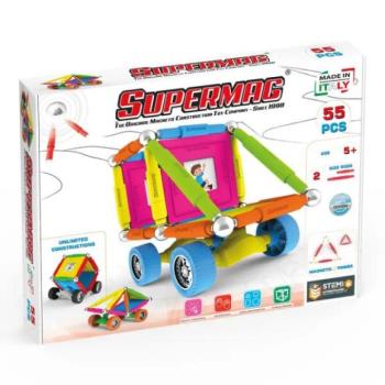 SUPERMAG mágneses építőkészlet Wheels 55db kép
