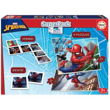 Superpack 4in1 Spider-man Educa domino pexeso és 2 puzzle 25 darabos kép