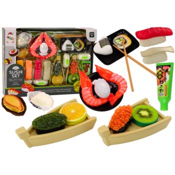 Sushi játszószett garnélarák kiegészítőkkel gyerekeknek 24 részes kép