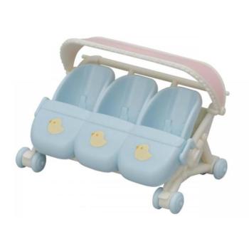 Sylvanian Families Hármas iker babakocsi kép