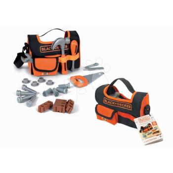Szerszámos táska Black&Decker Smoby kalapács fűrész csavarhúzó csavarkulcs és kiegészítők kép