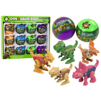 Színes készlet 12 csavaros dinoszaurusz tojásból