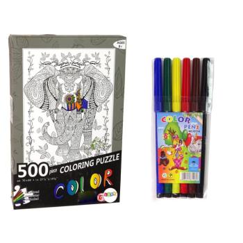 Színes puzzle 500 darab elefánttal kép