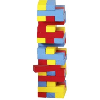 Szórakoztató játék - Imbolygó Jenga torony színes kép
