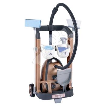 Takarítókocsi elektronikus porszívóval Rowenta Trolley Vacuum Cleaner Smoby valósághű hanggal 9 kiegészítővel kép