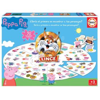 Társasjáték Gyors mint a hiúz Lynx Peppa Pig Educa spanyol 70 ábrával kép