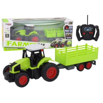 Távirányítós RC traktor pótkocsival 1:16 zöld kép