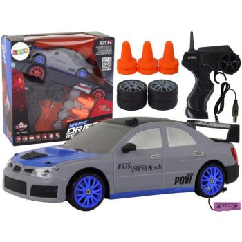 Távirányítós sportautó R/C 1:24 szürke, cserélhető kerekekkel kép