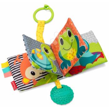 Textil könyvecske Link & Squeak Animal Crinkle Book Infantino rágókával 0 hó-tól kép