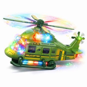 ThunderChop katonai helikopter – LED-es játék helikopter fényeffektusokkal, forgó rotorral gyerekeknek (BBJ) kép
