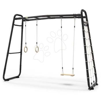 Többfunkciós fitneszközpont GetSet Monkeybar MB210 Black Exit Toys tornagyűrákkel hintával mászóhálóval és tovább bővíthető kép