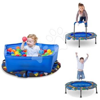 Trambulin Activity Center 3-in-1 smarTrike összecsukható kerek 92 cm átmérővel kapaszkodóval medencével és 100 drb labdával 10 hó-tól kép