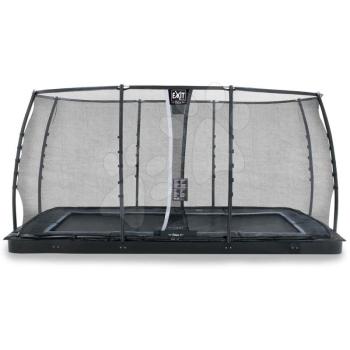 Trambulin védőhálóval Dynamic Groundlevel Black Exit Toys süllyesztett 244*427 cm fekete kép