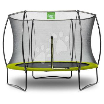 Trambulin védőhálóval Silhouette trampoline Exit Toys kerek 244 cm átmérővel zöld kép