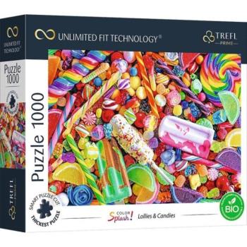 Trefl Prime puzzle 1000 UFT - Színes fröccsenések: Popsikák és cukorkák kép