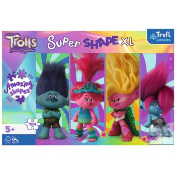 Trefl Puzzle 104 XL Super Shape – Szórakozás trollokkal / Universal Trolls 3 (2023) FSC Mix 70% kép