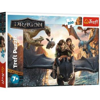 Trefl Puzzle 200 Fogatlan és barátai / Így neveld a sárkányodat kép