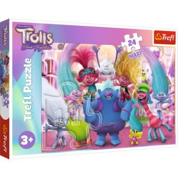 Trefl Puzzle 24 Maxi – A trollok világában / Universal Trolls 3 (2023) kép