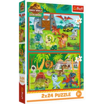 Trefl Puzzle 2x24 Jurassic World / Kis dinoszauruszok kép
