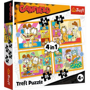 Trefl Puzzle 4v1 Garfield imádja a lasagnát kép