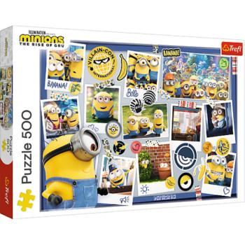 Trefl Puzzle 500 - Őrült fotógyűjtemény / Minyonok: Gru színre lép kép