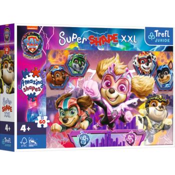 Trefl Puzzle 60 XXL Super Shape – Happy Dogs / Viacom PAW PATROL: THE MIGHTY MOVIE 2023 kép