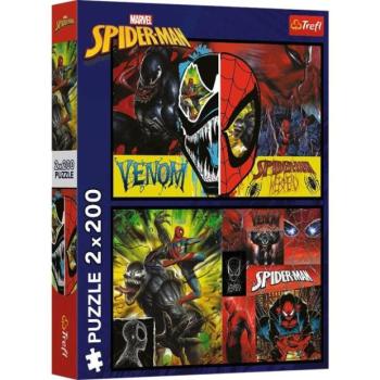 Trefl Puzzle Marvel 2 x 200 darab Spiderman nappal és éjszaka kép