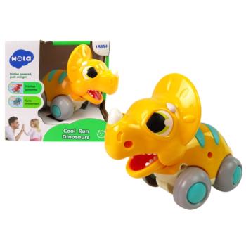 Triceratops sárga kerekes dinoszaurusz kép