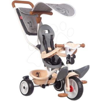 Tricikli és babakocsi egyben magasított háttámlával Mickey Disney Baby Balade Plus Tricycle Smoby fékkel és EVA kerekekkel 10 hó kép