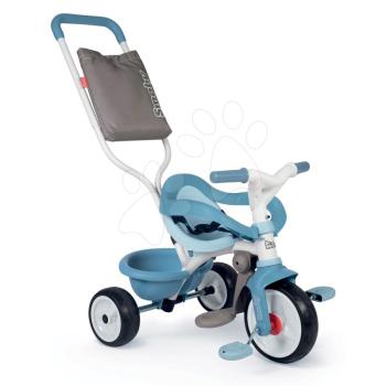 Tricikli kiesésgátlóval Be Move Comfort Tricycle Blue Smoby EVA kerekekkel és táska tolókaron kék 10 hó-tól kép