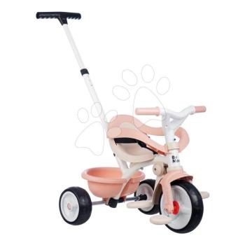 Tricikli szabadonfutó Be Move Comfort Tricycle Pink Smoby állítható tolókarral és védőkerettel és halk EVA kerekekkel rózsaszín 10 hó-tól kép
