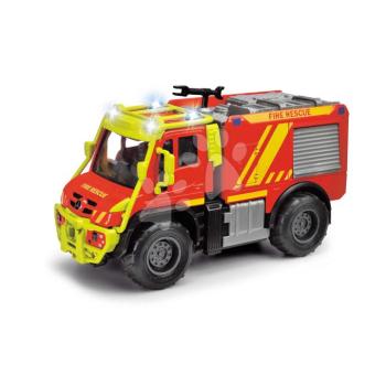 Tűzoltókocsi Unimog U530 Fire Truck Majorette hanggal fénnyel és gumi kerekekkel 14 cm hosszú kép
