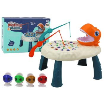 Ügyességi játék, halas asztali dinoszaurusz narancs kép