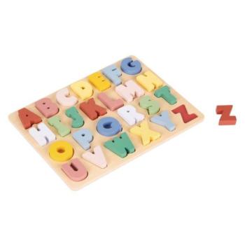 Új Klasszikus Játékok Fa beilleszthető puzzle - színes ábécé
