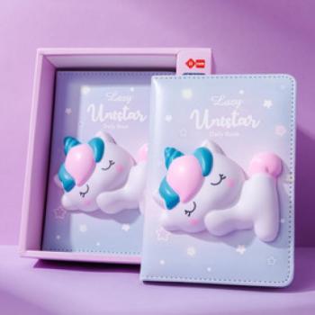Unikornisos mini squishy füzet kép