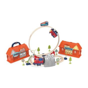Vasúti pálya a bőröndben 142 darab 110x46x36,5 cm kép