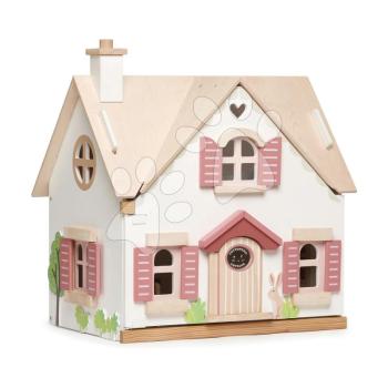Vidéki fa babaház Cottontail Cottage Tender Leaf Toys 13 részes stílusos retro bútorokkal magassága 48 cm kép