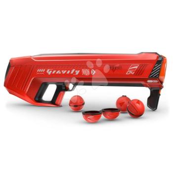 Vízigránát vető színes LED kijelzővel SpyraGravity Red Spyra beépített akkumulátorral USB-C töltővel és 4 vízigranát hatótávolság 16 m kép