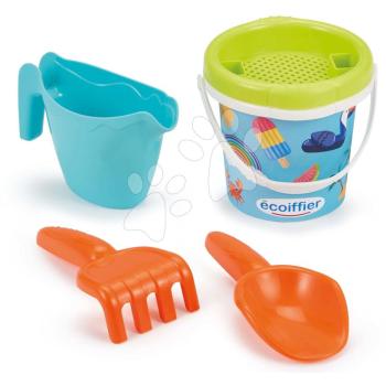 Vödör szett Holidays Bucket 12 cm Écoiffier fagylalt és nyaralás 5 drb 18 hó-tól kép